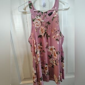 Torrid Mauve Floral Sleeveless Dress